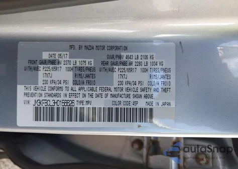 2017 Mazda Cx-5 Touring from USA, damaged, VIN JM3KFBCL3H0156626